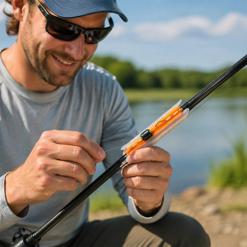 🎣 Porte-ligne amovible en silicone pour canne à pêche