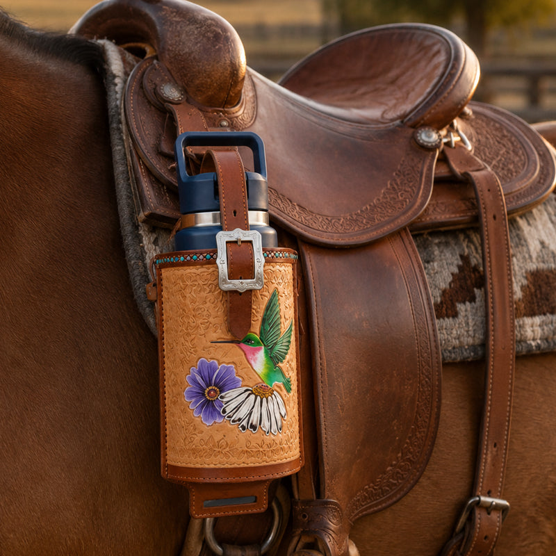 🐎Porte-bouilloire en cuir de selle