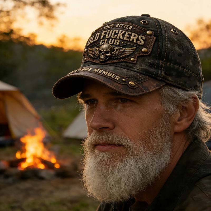 ⏳Spécial à durée limitée⏰Casquette vintage brodée Old Fuckers Club🧢