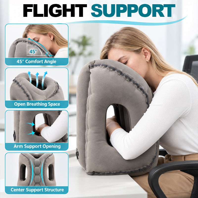 Oreiller gonflable portable en forme d'avion