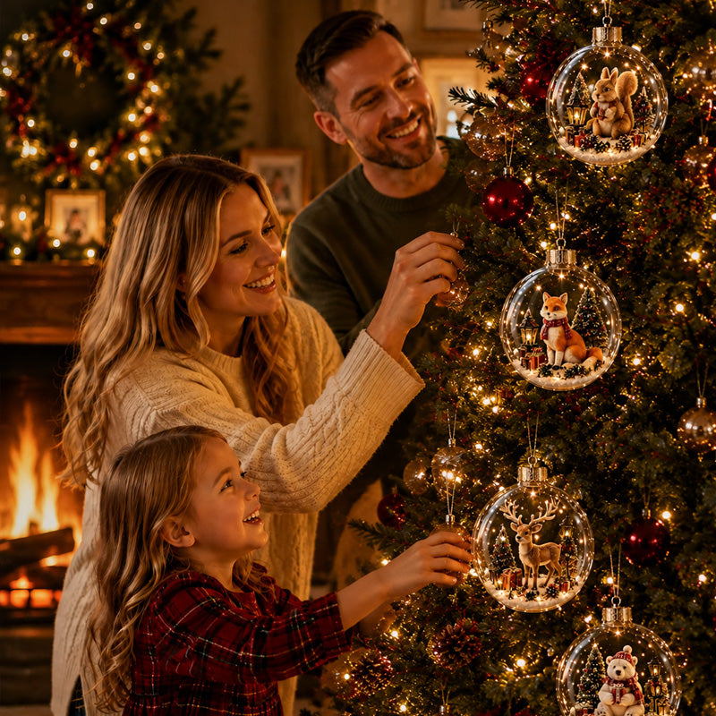 🎄Boule de cristal de Noël sur le thème des animaux
