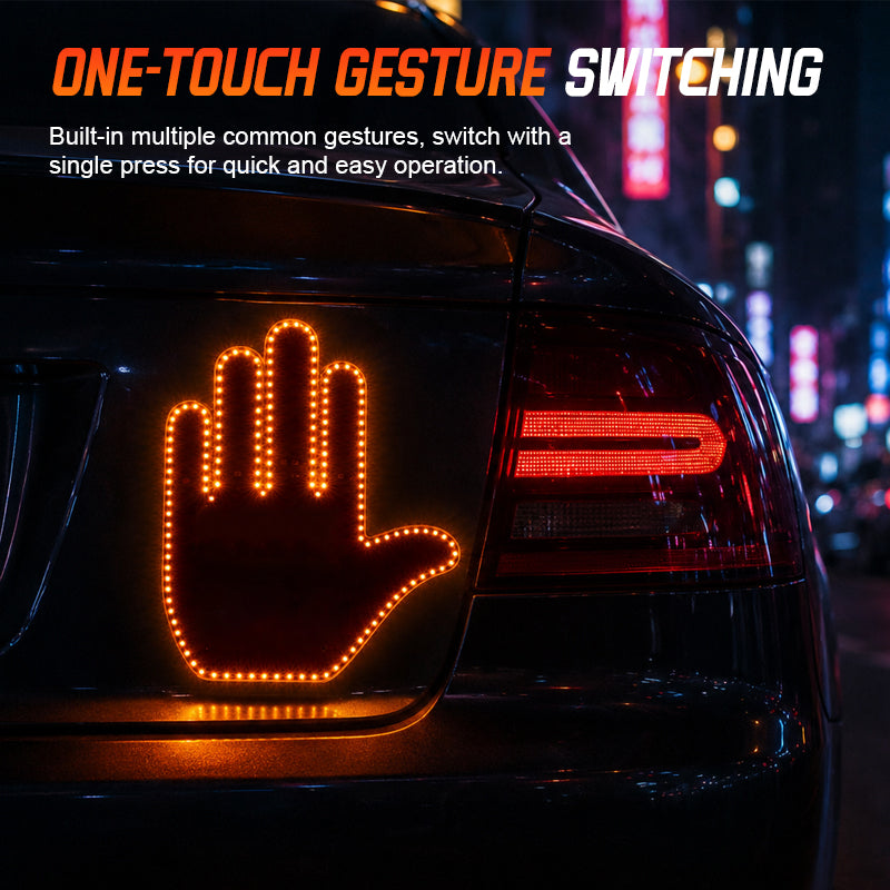 Éclairage LED gestuel pour vitres de voiture