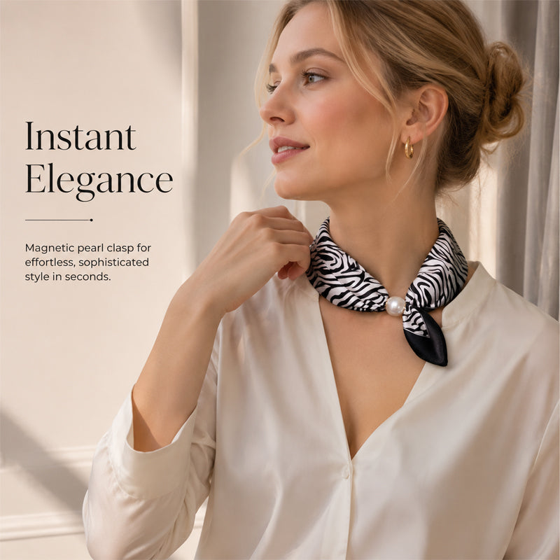 🤍 Collier avec rangée de perles et fermoir magnétique – Fermoir magnétique, prêt en quelques secondes !✨📦
