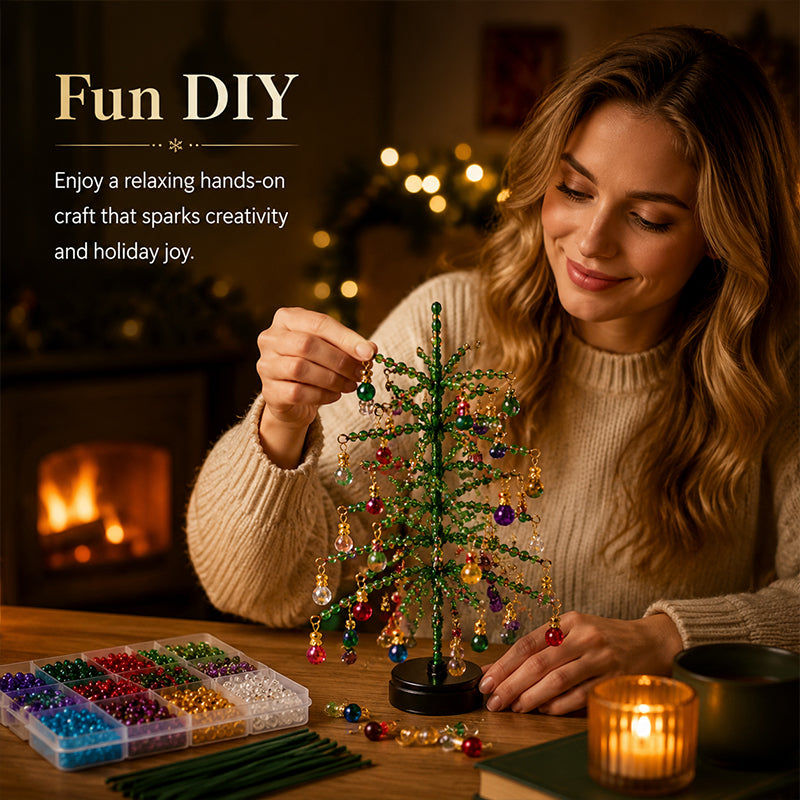 Kit de bricolage pour sapin de Noël en perles