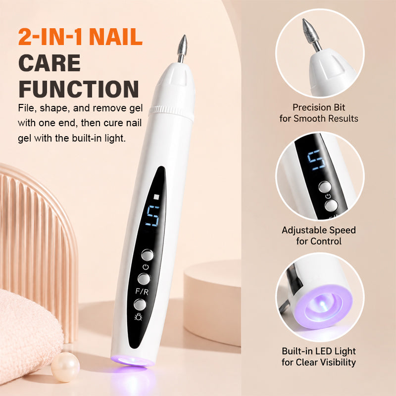 💅 Perceuse à ongles 2-en-1 portable et lampe à gel UV