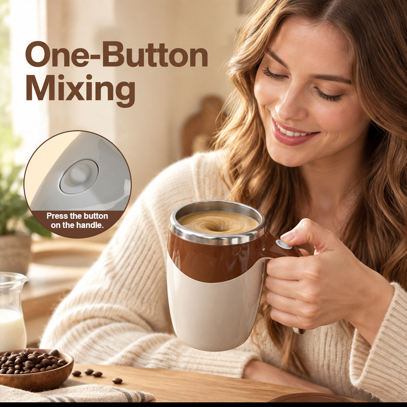 Tasse à café automatique à agitation automatique avec couvercle, bol mélangeur magnétique portable