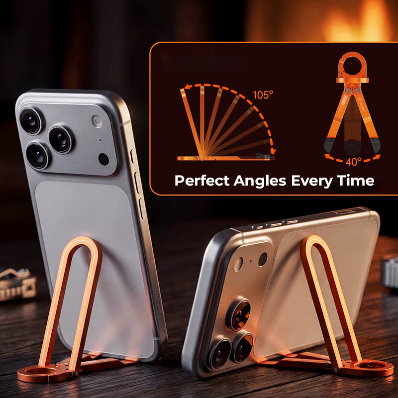 Support pour téléphone avec trépied et porte-clés