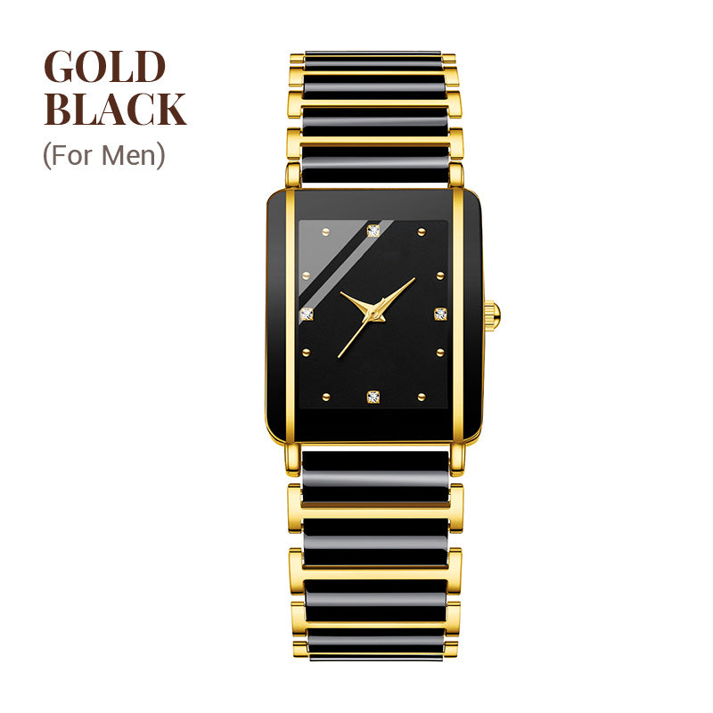 ⌚Montre-bracelet carrée en céramique à quartz, tendance