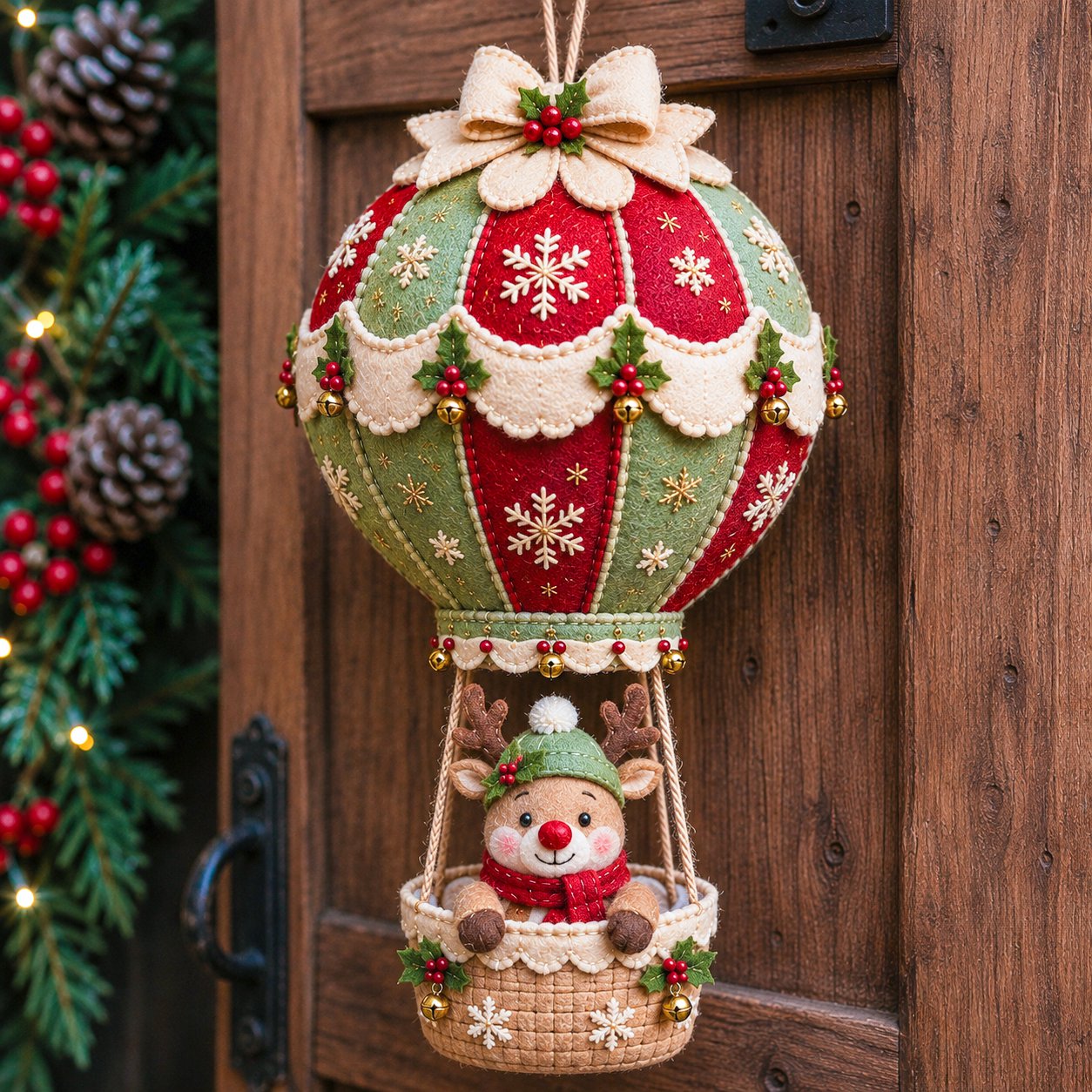 🎈 Kit de bricolage pour réaliser une décoration de Noël en forme de montgolfière à suspendre