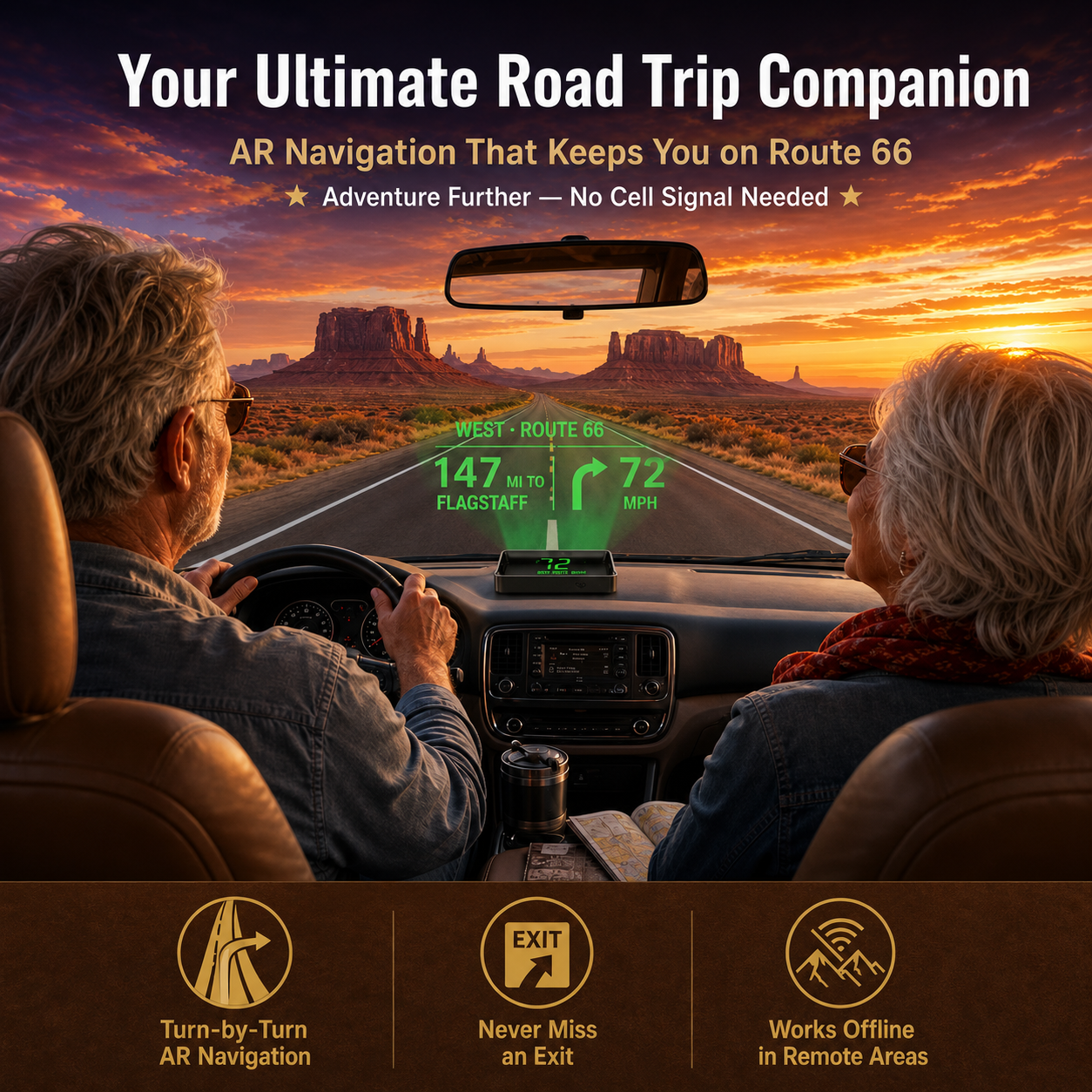 Head-Up Display (HUD) – GPS pour voiture avec compteur de vitesse numérique