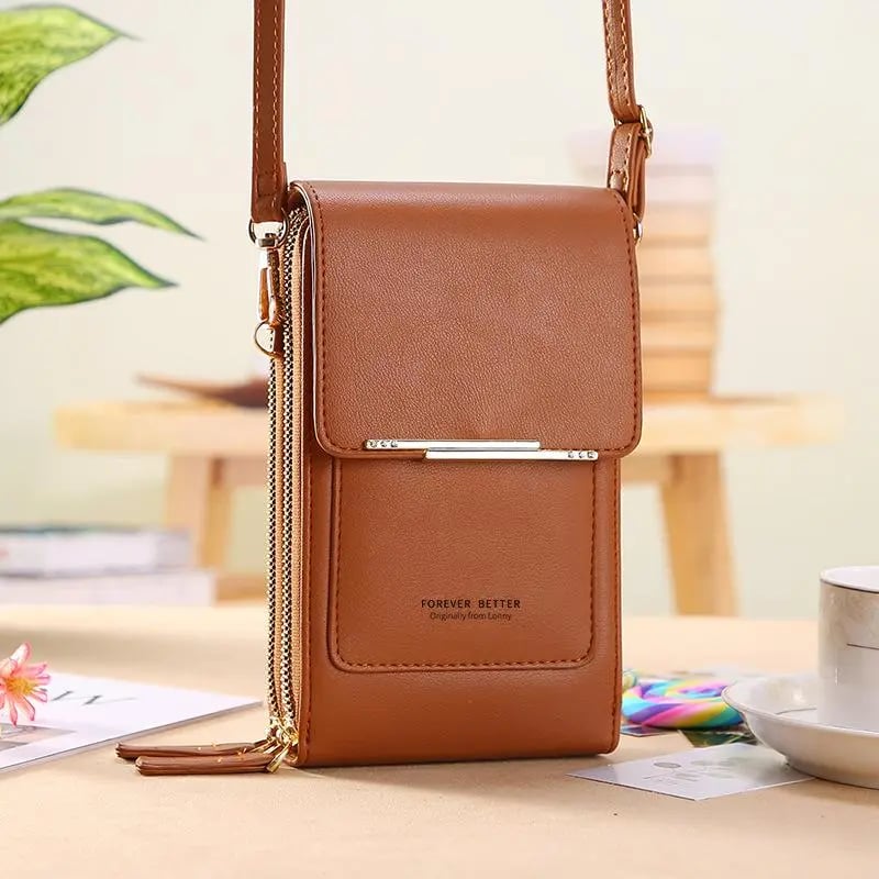 🏆Promotion du dernier jour : 60 % de réduction 👜📱 Portefeuille-étui à bandoulière pour téléphone tactile pour femme, simple et élégant