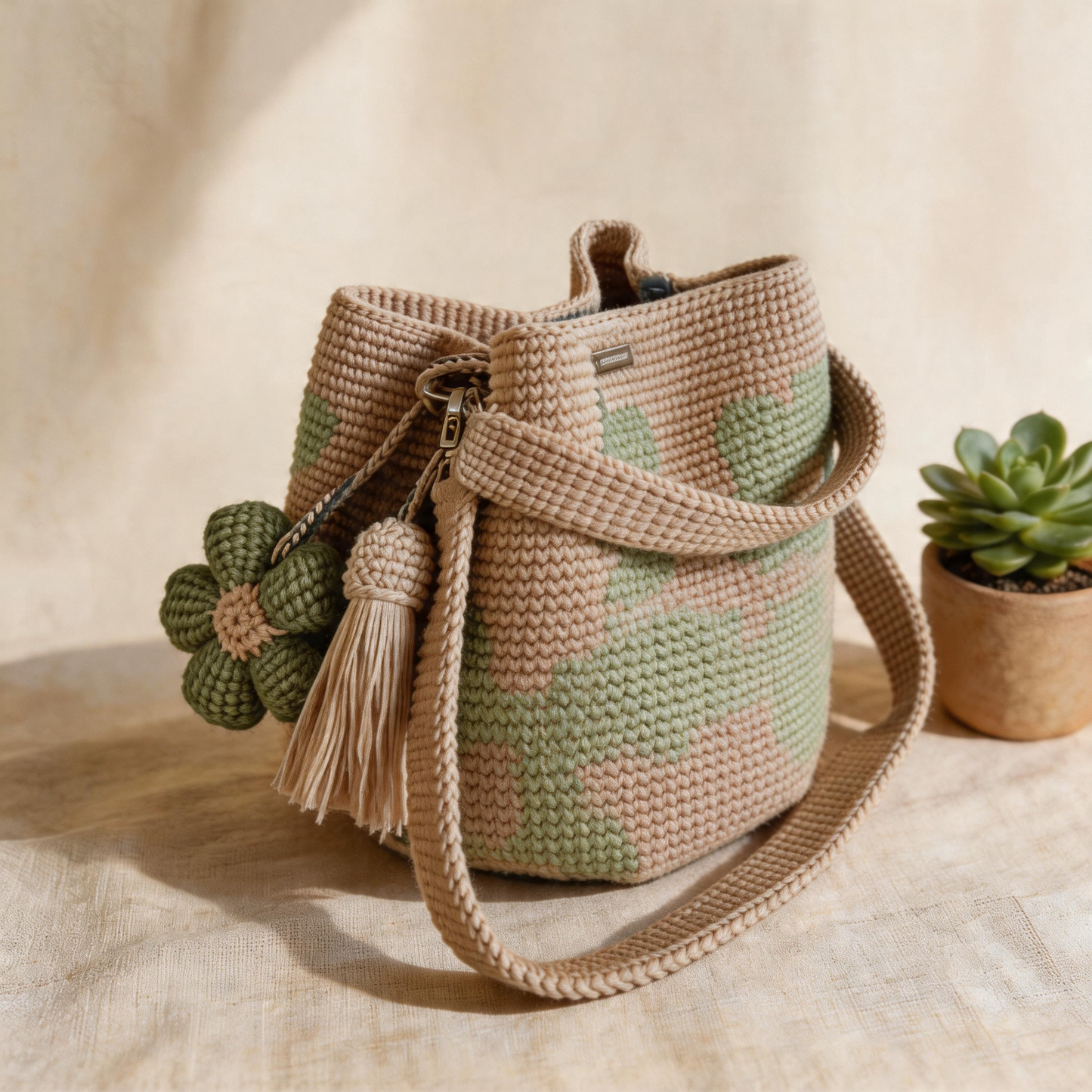 Sac fourre-tout à fleurs au crochet fait main 🌼✨
