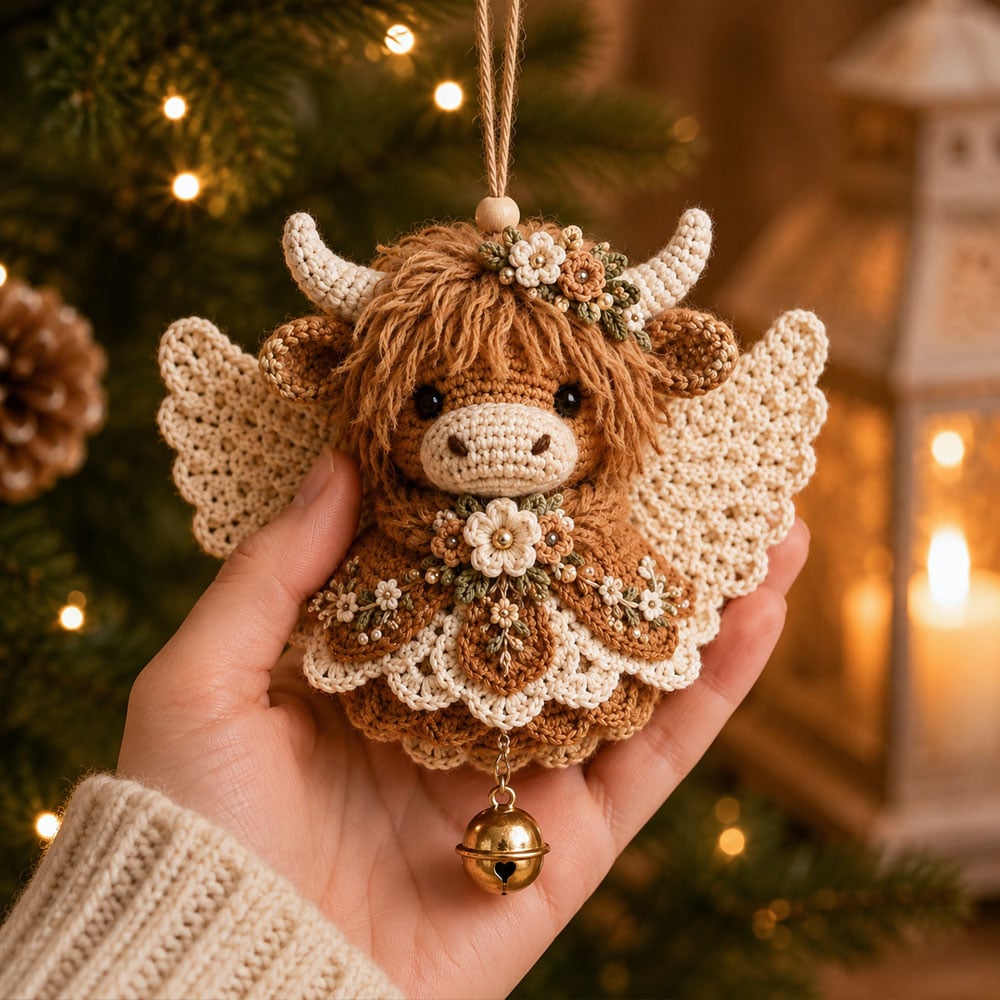 🔥Dernier jour : 50 % DE RÉDUCTION 🪽 Kit de bricolage pour réaliser une décoration de Noël « Animal Angel » au crochet