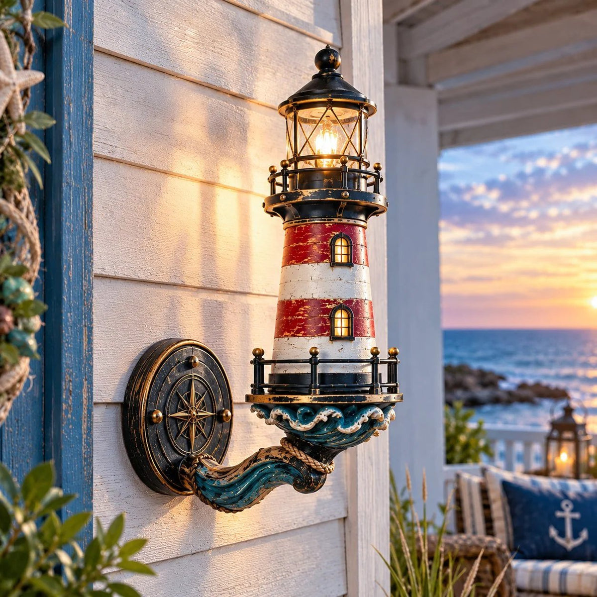 🌊Applique murale vintage en forme de phare côtier