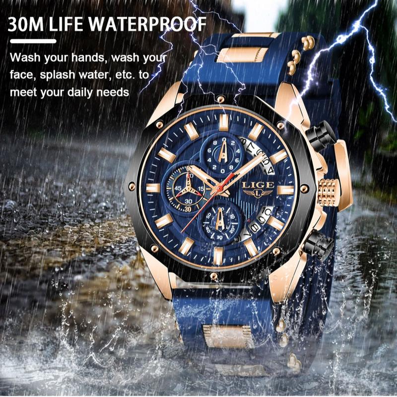 ⌚ 50 % DE RÉDUCTION POUR UNE DURÉE LIMITÉE ! ⚡ Montre de sport à quartz imperméable pour homme, idéale pour les activités de plein air – Robuste, pratique, élégante 🌲
