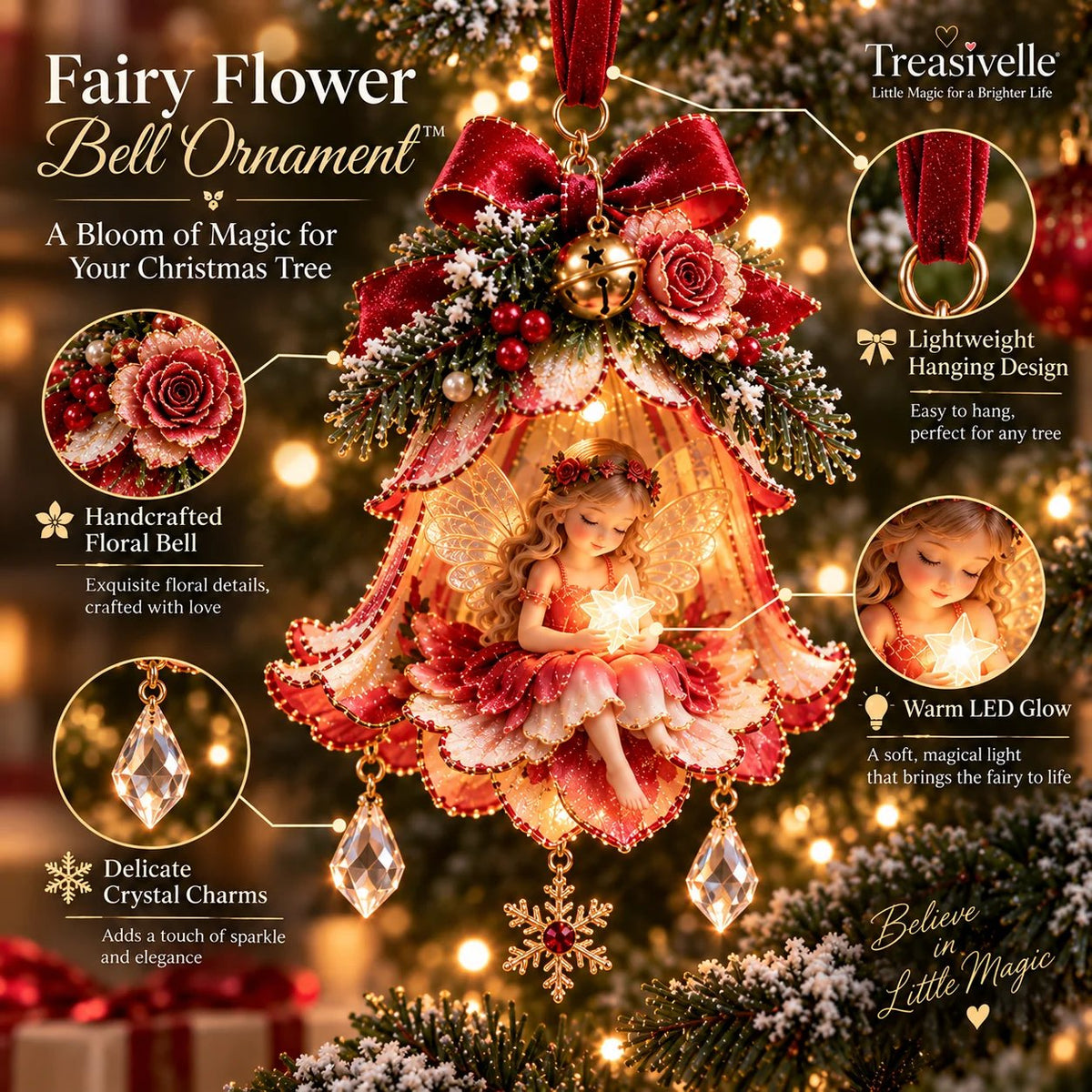 🧚‍♀️✨ Décoration de Noël « Enchanted Fairy Bell »™