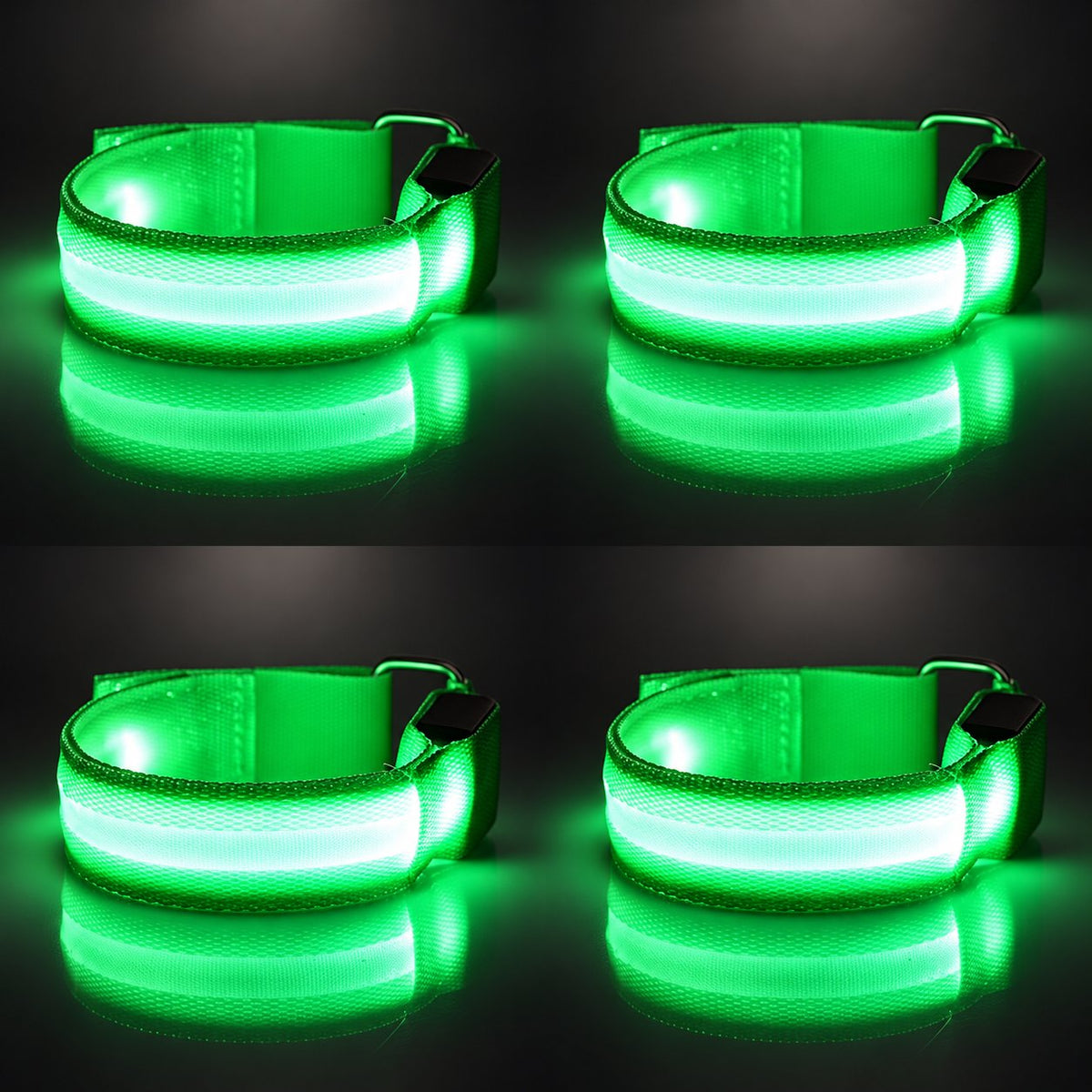 🐎 Sangles de jambe LED pour cheval – Lot de 4 | Feux de sécurité rechargeables pour l'équitation de nuit ✨