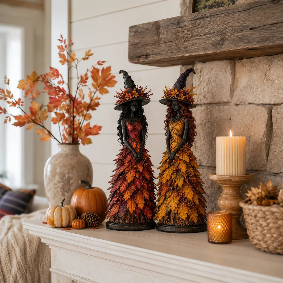 💥DERNIER JOUR : 50 % DE RÉDUCTION - 🧙 Figurine « Sorcière d'automne enchantée » (📦 Achat de 3 articles : livraison gratuite)