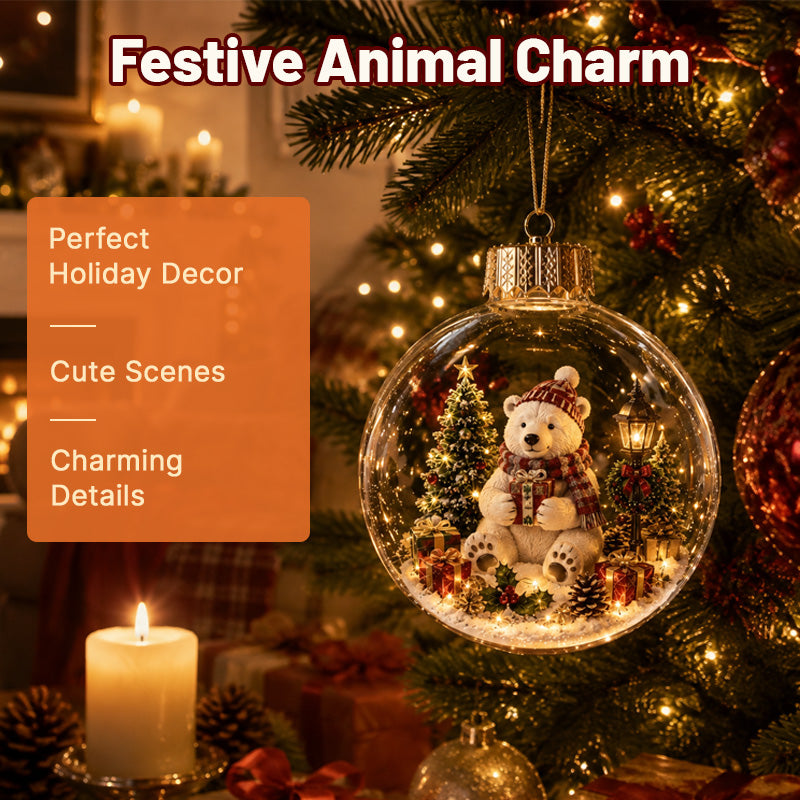 🎄Boule de cristal de Noël sur le thème des animaux