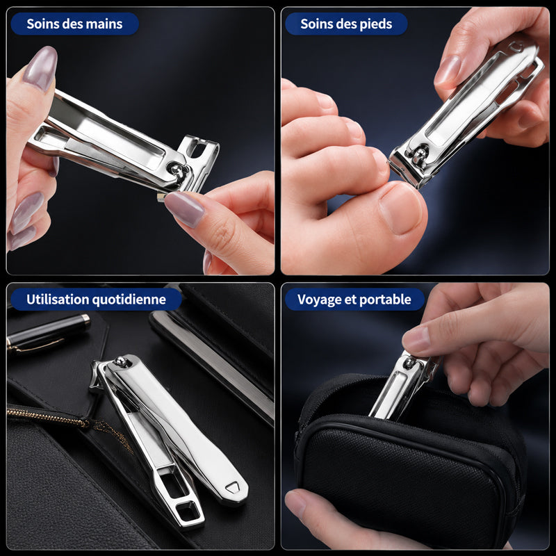 Pince à ongles rotative à 360 degrés en acier inoxydable multi