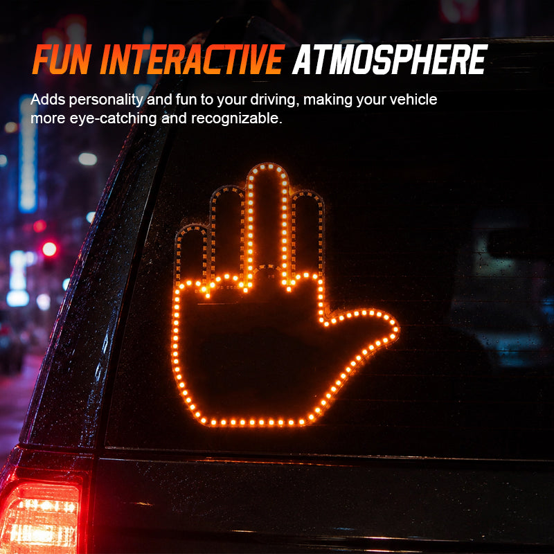 Éclairage LED gestuel pour vitres de voiture