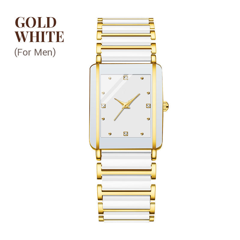 ⌚Montre-bracelet carrée en céramique à quartz, tendance