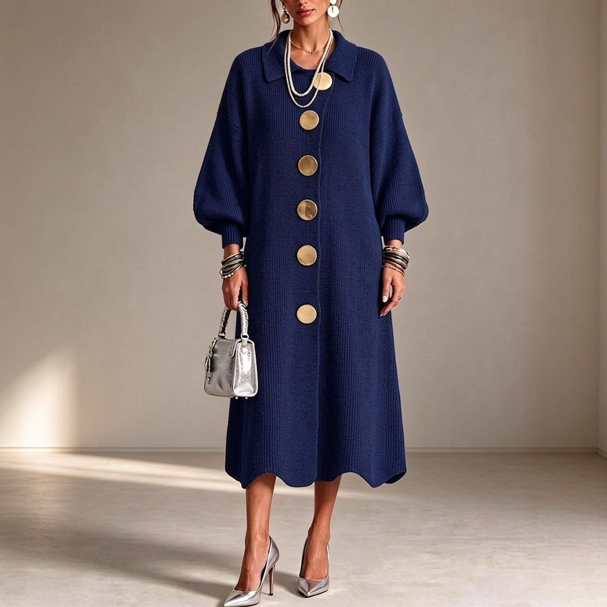 【S-3XL】💖✨Robe midi tricotée élégante pour femme