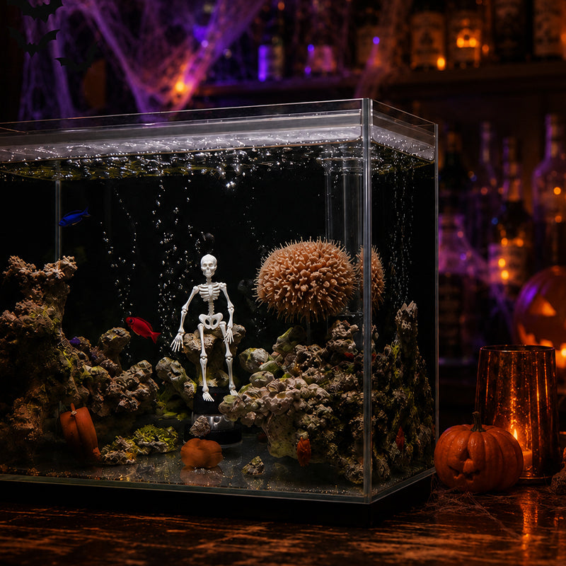 💀 Décoration d'aquarium « Squelette dynamique » : une décoration d'aquarium actionnée par l'air !🐠