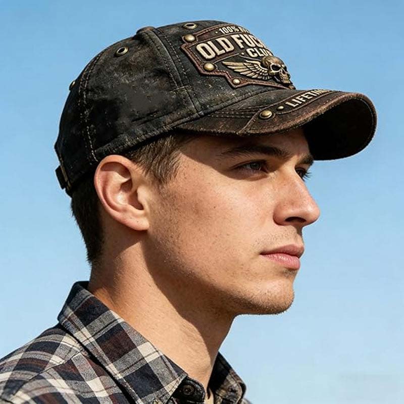 ⏳Spécial à durée limitée⏰Casquette vintage brodée Old Fuckers Club🧢