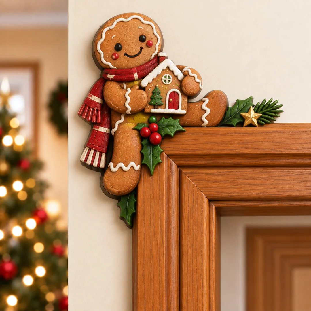 ⏰DERNIER JOUR : 50 % DE RÉDUCTION 🎅 Décoration d'angle pour encadrement de porte « Peekaboo » de Noël