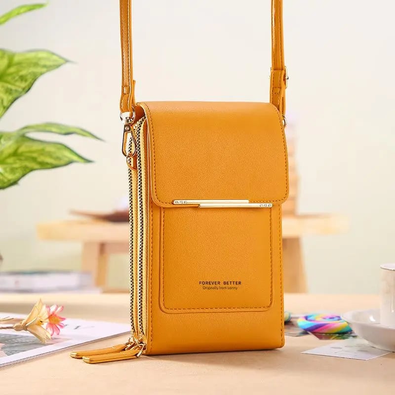 🏆Promotion du dernier jour : 60 % de réduction 👜📱 Portefeuille-étui à bandoulière pour téléphone tactile pour femme, simple et élégant