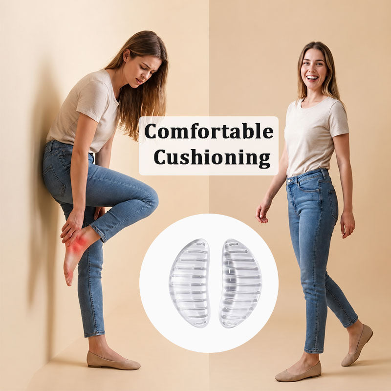 Coussinets de soutien de la voûte plantaire en silicone transparentCoussinets de soutien de la voûte plantaire en silicone transparent