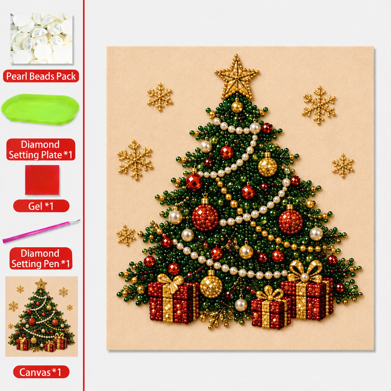 🧘Détendant et adapté aux débutants - 🎨💎Kit de peinture aux perles « Diamond Painting » de Noël à réaliser soi-même