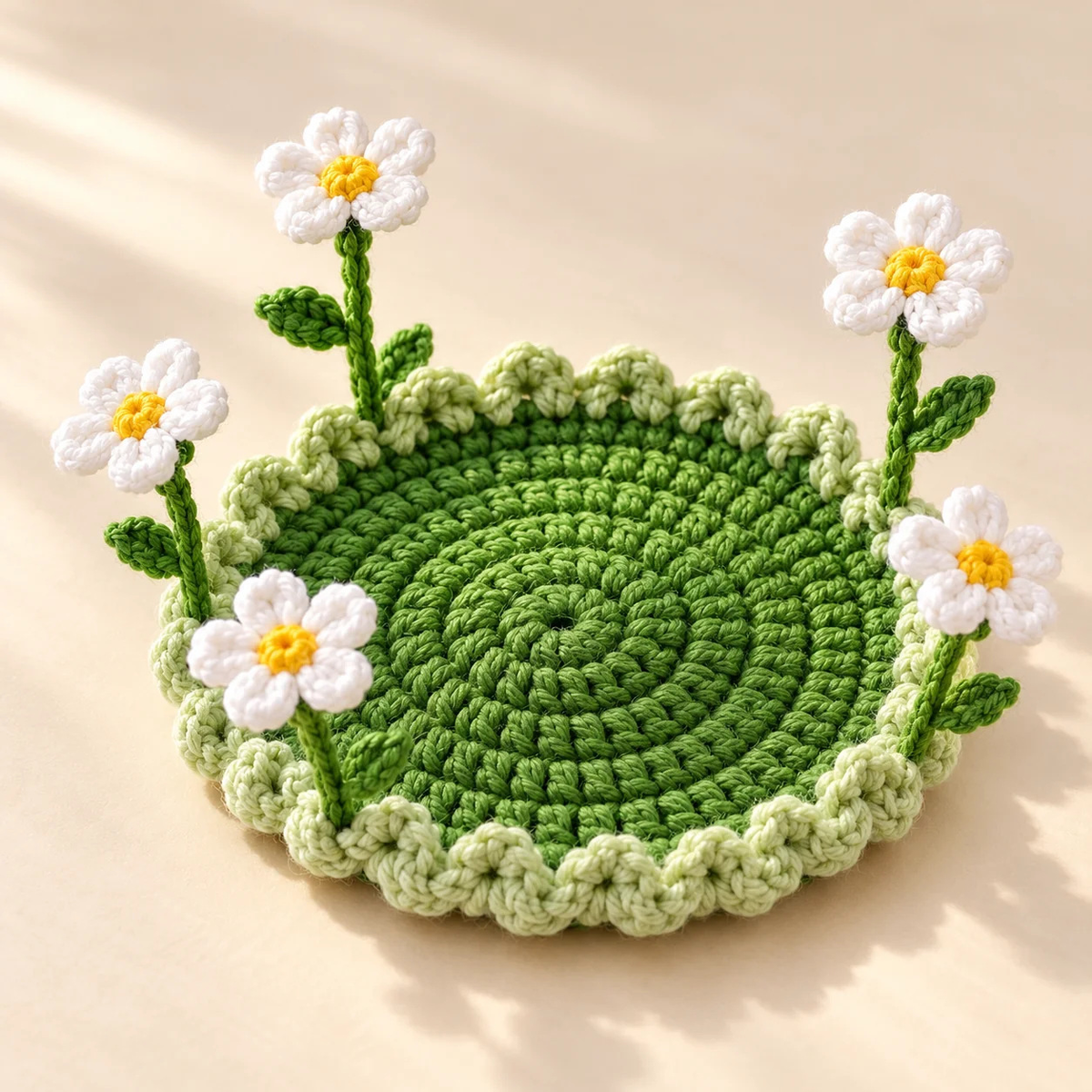 🌸50 % DE RÉDUCTION🌸 Sous-verre floral au crochet fait main | Everlasting Table Art 🌸