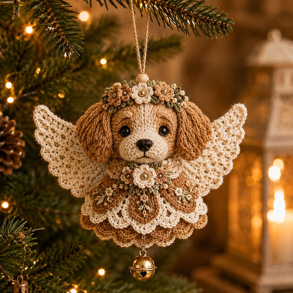 🔥Dernier jour : 50 % DE RÉDUCTION 🪽 Kit de bricolage pour réaliser une décoration de Noël « Animal Angel » au crochet