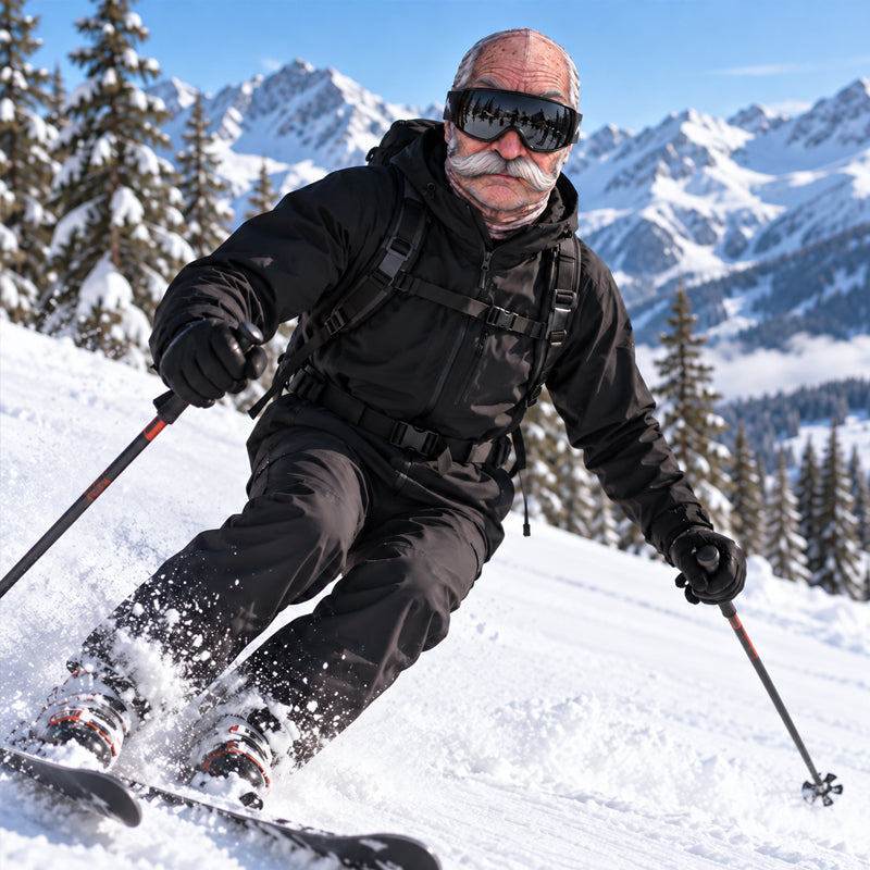 Masque de ski réaliste et drôle – Accessoire hilarant pour les fêtes d'hiver en plein air entre amis