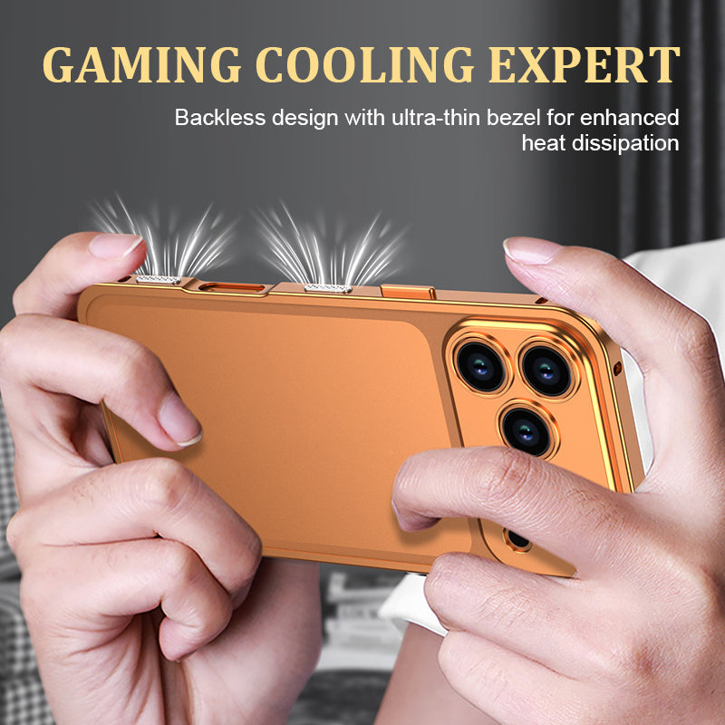 Étui pour téléphone portable avec lentille en métal et cadre en alliage d'aluminium