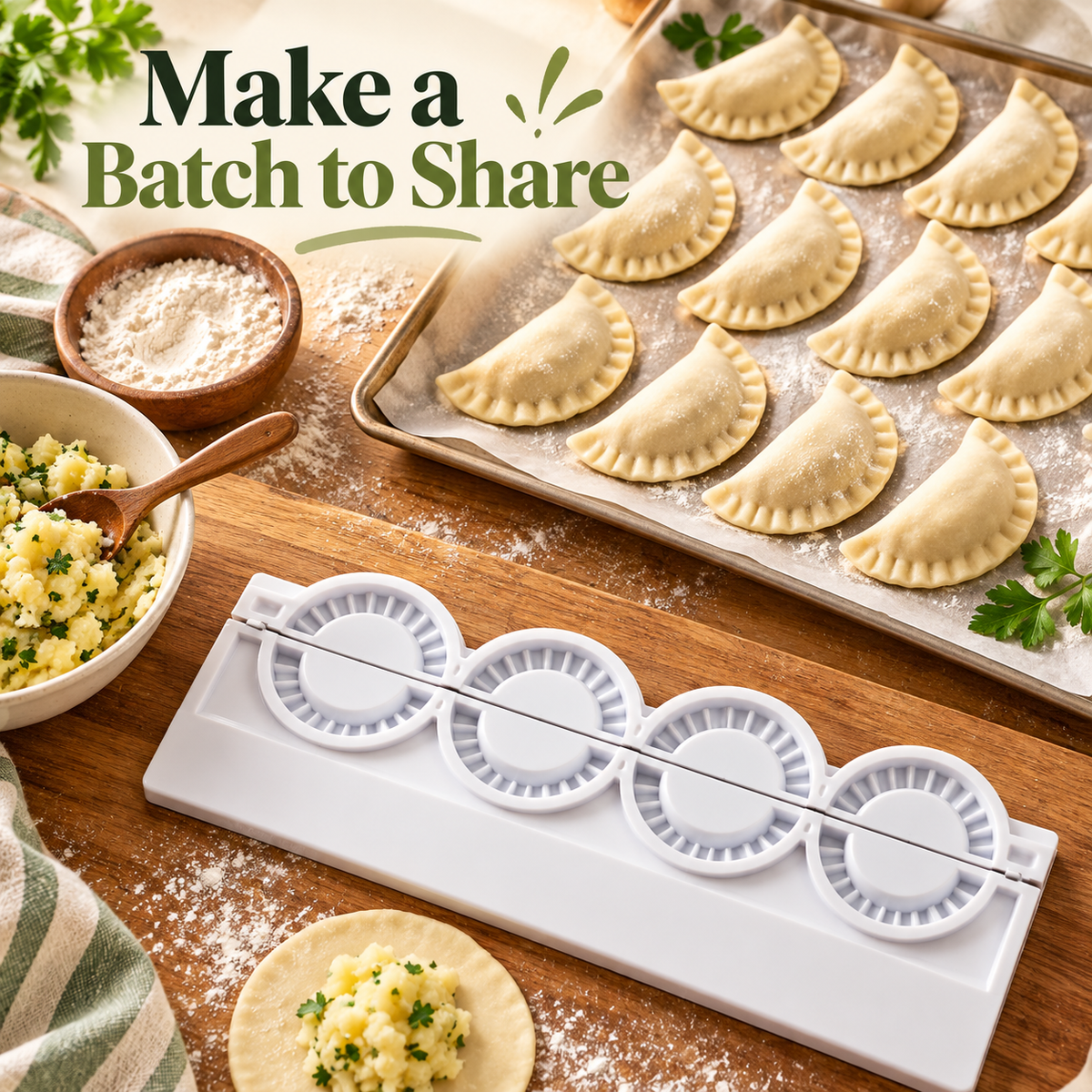 PIEROGIES Moule à raviolis – Moule de cuisine pour raviolis & presse à raviolis à l'eau