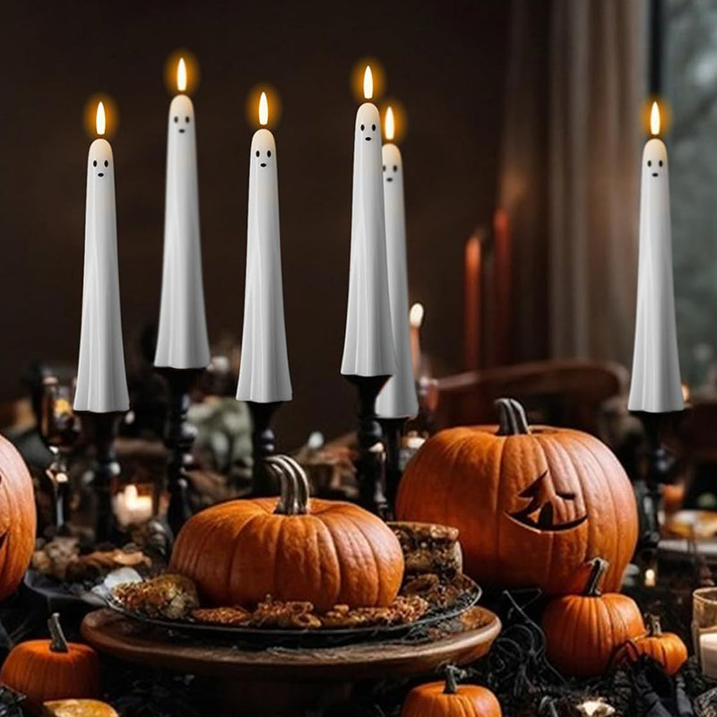 🎃👻 Lampe fantôme télécommandée avec mèche enflammée 3D 👻🎃