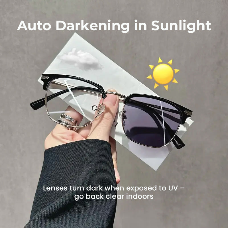 👓Lunettes photochromiques – Teinte automatique, protection UV400 et filtrage de la lumière bleue