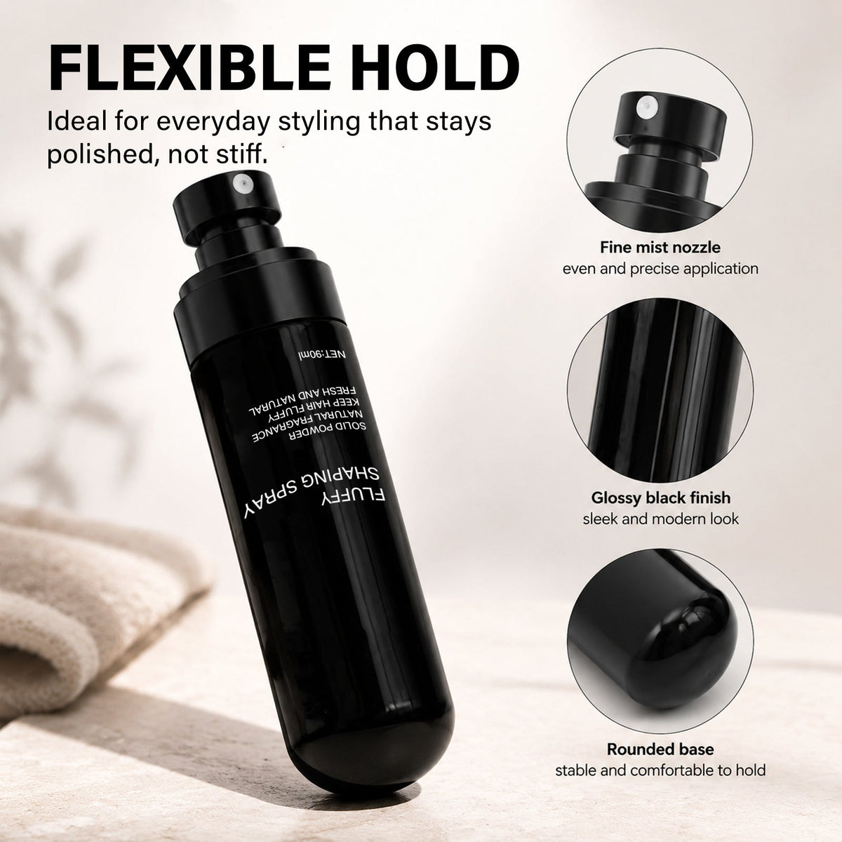 Spray volumateur Fluffy 90 ml Spray coiffant Fluffy
