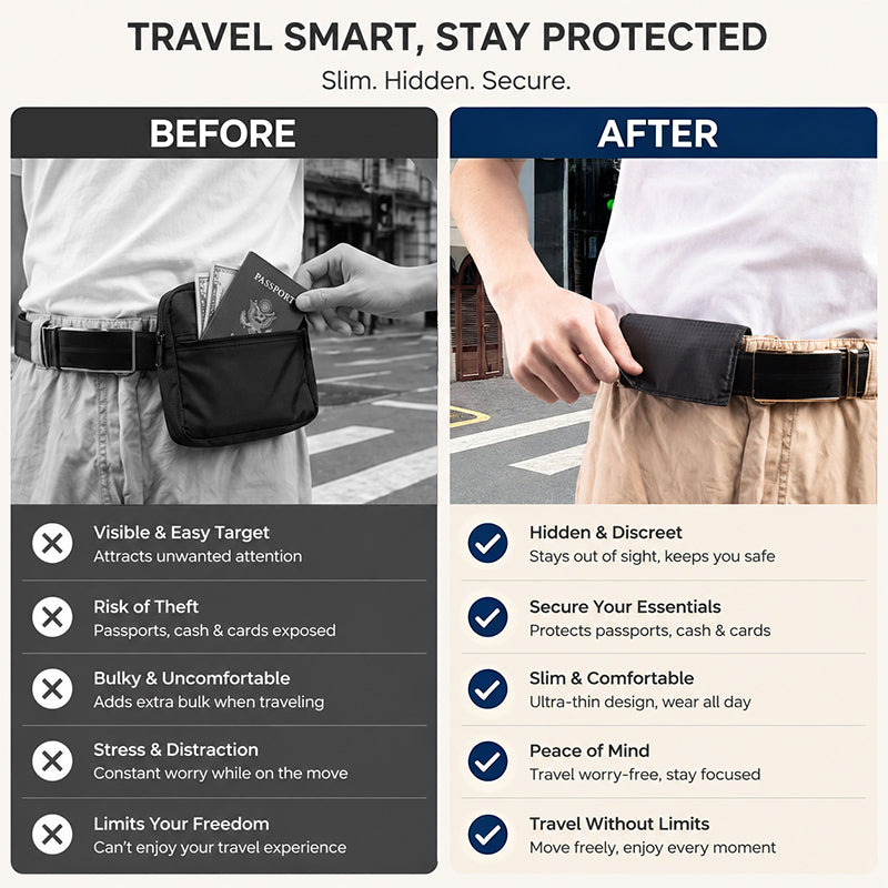 🔒 Pochette de ceinture antivol : protégez vos objets essentiels
