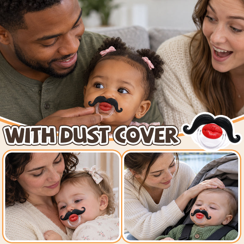 👶😜 Sucette pour bébé « Lèvres rouges et moustache » – Un accessoire photo amusant pour de jolies photos de bébé !