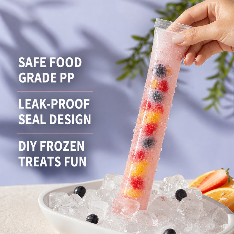 Sachets jetables pour glaces à l'eau - Moules à glaces à l'eau maison à faire soi-même - Sachets auto-fermeables de qualité alimentaire