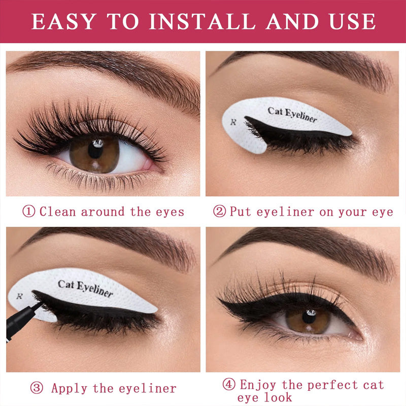 Modèle de maquillage ombres à paupières/eyeliner autocollants