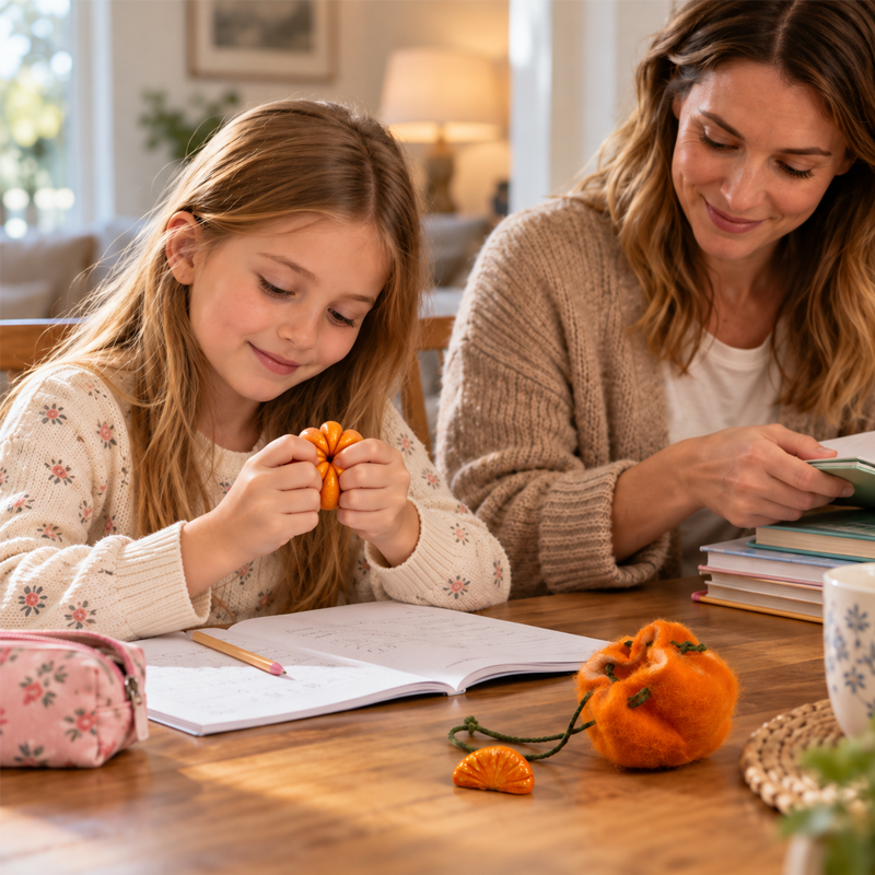 Jouet en feutre en forme de fruit à presser | Jouet tactile portable anti-stress