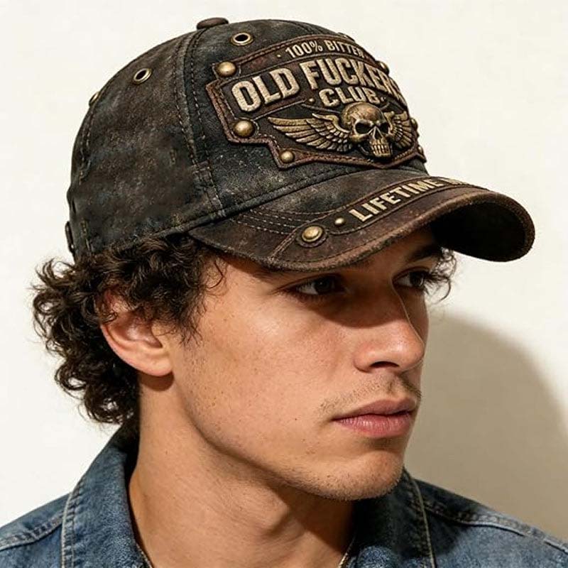 ⏳Spécial à durée limitée⏰Casquette vintage brodée Old Fuckers Club🧢