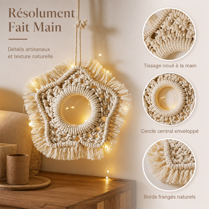 ⭐ Suspension Murale Étoile Nordique Grand Format