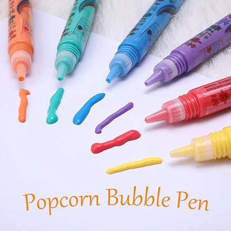 🎁🔮Stylo magique – Dessinez en 3D d'un seul trait !🎄 Stylos de dessin « Bubble Popcorn » à faire soi-même & 2 achetés, 1 offert 🔥