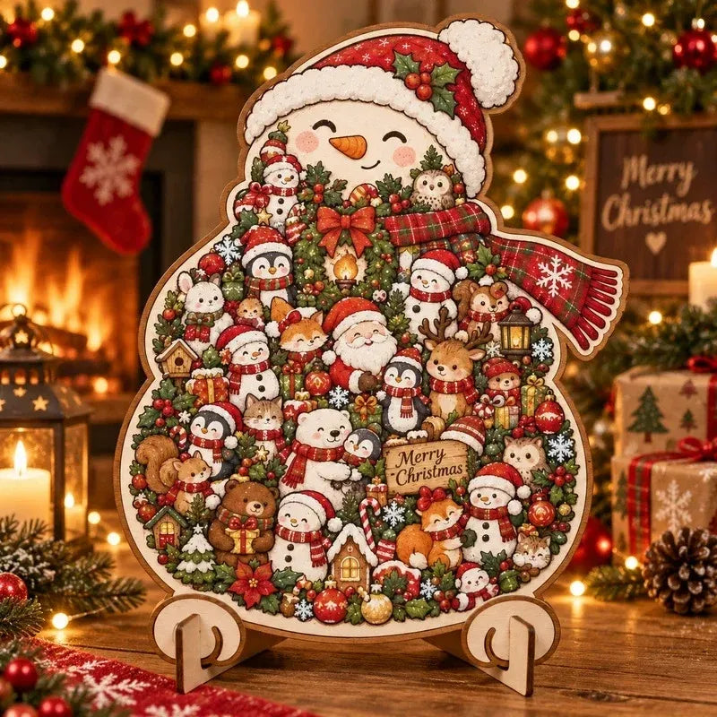 🎄Puzzle de Noël en bois avec support | 9 motifs festifs à assembler et à exposer 🧩